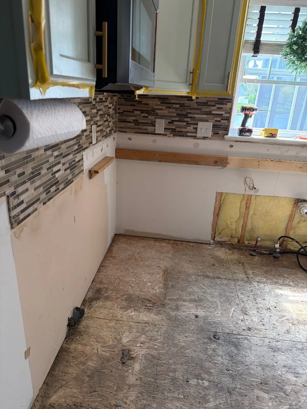 Containment setup for mold remediation in New Palestine home